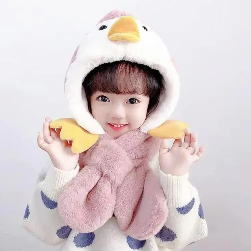 Cute Baby Hat Scarf Winter Cap